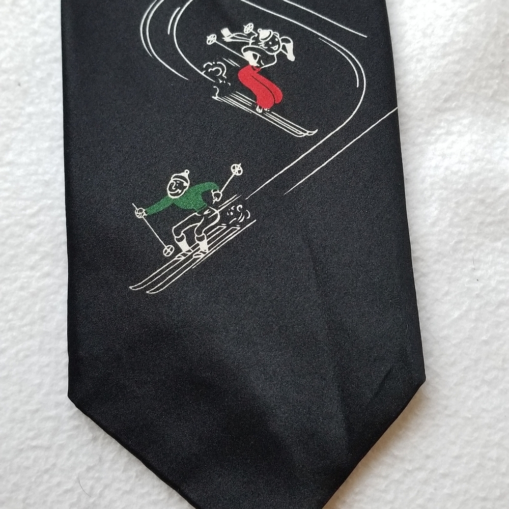 Ski Slope Hand Made Silk Tie